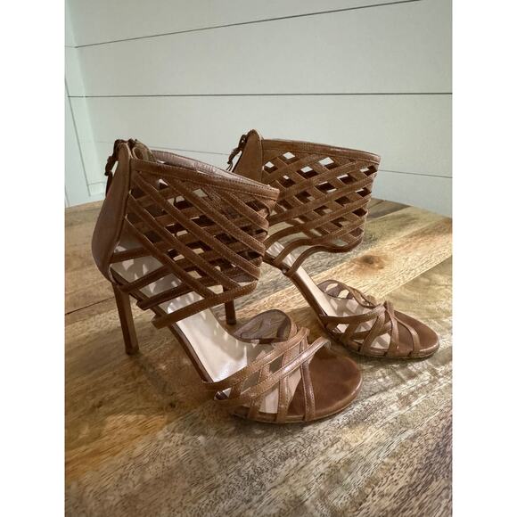 Stuart Weitzman Cage Heeled Bootie Sandals – Size 7M - Picture 8 of 10